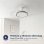 Ventoinha de Teto com Luz Origial AirBliss 30W 122cm 6 Velocidades Pás Retráteis Comando