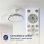 Ventilador de techo con aspas retráctiles, 122 cm, motor DC, 30W con luz regulable y control remoto, blanco