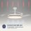 Origial AirBliss Ceiling Retractable Dim Ventilador de Techo con Luz Regulable Aspas Retráctiles 122cm Blanco