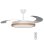 Ventilador de techo con aspas retráctiles, 106 cm, motor DC, 30W con luz y control remoto, madera