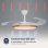 Ventoinha de Teto com Luz Origial AirBliss Ceiling 30W 106cm 6 Velocidades Pás Retráteis Comando Temporizador Função Inverno