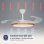 Ventilador de Techo con Luz Origial AirBliss Ceiling Retractable 30W 106cm Motor DC 6 Velocidades Aspas Retráctiles Mand