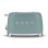 Grille-pain rétro Smeg TSF01EGMEU 2 fentes larges 950 W 6 niveaux Réchauffage Décongélation Bagel Vert émeraude mat