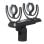 Supporto microfono Rode SM4-R sospensione Rycote compatibile multiplo regolabile