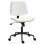 Cadeira de escritório Homcom sem braços, com encosto curvo e altura ajustável, branca.