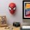 Tischlampe Paladone Spiderman Mask Light Rot Weiß Batteriebetrieb 222,3 mm