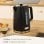 Bouilloire électrique Briebe KT1168BLK 1,7 L 2200 W sans BPA noire