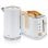 Set Petit-déjeuner Briebe SKT1167WHT Tostadora 2 Tranches Blanc + Bouilloire 1,7 L 2200W
