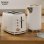 Briebe SKT1167WHT broodrooster 2 brede sleuven 870 W 6 standen, waterkoker 1,7 L, wit