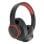 Auriculares ELBE ABT-B26-N sem fios Bluetooth para chamadas e música com rádio FM pretos e vermelhos