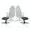Repose-pieds noblechairs NBL-FR-PU-BLK simili-cuir inclinable noir aluminium