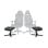 Repose-pieds noblechairs NBL-FR-PU-BLK simili-cuir inclinable noir aluminium