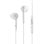 Auriculares Havit E303p con cable Jack 3,5 mm para llamadas y música blancos