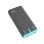 Powerbank Trackimo 20000 mAh Quick Charge Universal 3 Puertos Azul Naranja