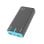 Powerbank Trackimo 20000 mAh Quick Charge Universal 3 Puertos Azul Naranja