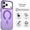Handyhülle Cool Magnetisch Silikon Violett Stoßfest für iPhone Air
