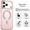 Cool Colorful magnetische siliconen roze hoes voor iPhone 17 Pro Max / 18 Pro Max