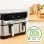 Fritadeira de Ar Tefal Dual Easy Fry & Grill EY905D 8,3L 2700W dupla zona inox temporizador
