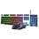 Rato e Teclado Dam Electronics CMK-158 Com Fio 3200 DPI RGB Retroiluminado Preta