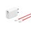 Carregador OnePlus 6921815627715 SUPERVOOC 120W Dual Port GaN USB-C USB-A com Cabo Branco