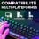 Tastatur The G-Lab Keyz Hydrogen 60% Membran Spanisches Layout RGB Beleuchtung
