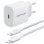 Chargeur mural Vention G12W0-EU 20W USB-C avec câble USB-C 1m blanc