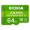 Memoria Flash Kioxia Exceria 64 GB MicroSD UHS-I V30 100 MB/s verde adattatore SD