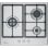 Plaque de cuisson Balay 3ETX563CB inox encastrable 3 foyers Wok GasStop