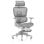 Silla ergonómica VALK Myla malla blanca/gris respaldo ajustable reposabrazos 4D