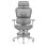 Silla ergonómica VALK Myla malla blanca/gris respaldo ajustable reposabrazos 4D