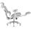 Silla ergonómica Valk Myla malla blanca/gris respaldo ajustable reposapiés 4D
