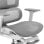 Silla ergonómica VALK Myla malla blanca/gris respaldo ajustable reposabrazos 4D