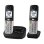 Telefon Panasonic KX-TGU432 Duo DECT kabellos 2 Mobilteile Schwarz Silber
