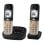Telefon Panasonic KX-TGU432 Duo DECT kabellos 2 Mobilteile Schwarz Silber