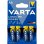Pilha Alcalina AA Varta Longlife Power Pack de 4 unidades