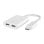 Hub Belkin 2 Ports USB-C 60W F7U081BTWH Audio Ladefunktion Weiß