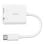 Hub Belkin 2 Ports USB-C Audio PD60W Modell NPA004BTWH Weiß Kabel Qi-zertifiziert