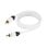 Câble audio Real Cable SUB-1/7M50 RCA Mâle/Mâle Blanc 7,5 m Plaqué Or