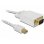 Adaptateur vidéo DeLock 82639 mini DisplayPort vers VGA 1m blanc