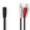 Cable de audio Nedis CAGB22255BK02 2 x RCA macho a 3,5 mm hembra 20 cm negro
