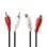 Cable de audio Nedis CAGL24205BK20 2x RCA macho a 2x RCA hembra 2 m negro