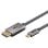 Adaptador de cable Goobay 75709 USB-C a DisplayPort 1.2 3 m 4K Negro/Plata