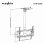 Support TV plafond Nedis TVCM1350BK rotation 180° hauteur réglable 42-65" 45 kg