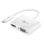 Adaptador Goobay 52430 USB C a HDMI y VGA Blanco Conectividad Dual