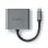 Adattatore grafico USB-C Nedis CCGB64670BK01 2x HDMI 4K Alluminio Nero