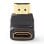 Adaptador HDMI Nedis CVGB34901BK macho a hembra ángulo 90° negro