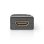 Adaptateur HDMI NEDIS CVGP34905BK Mâle/Femelle Pivotant Or Noir