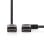 Câble HDMI NEDIS CVGP34260BK15 1,5 m angle droit 4K Ethernet contacts or