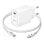 Chargeur secteur Akashi ALTACQC20LITWH 20W Quick Charge USB-A+C Lightning Blanc