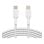 Cavo USB Belkin CAB004BT1MWH2PK 1m USB-C a USB-C Nylon Bianco Confezione 2pz